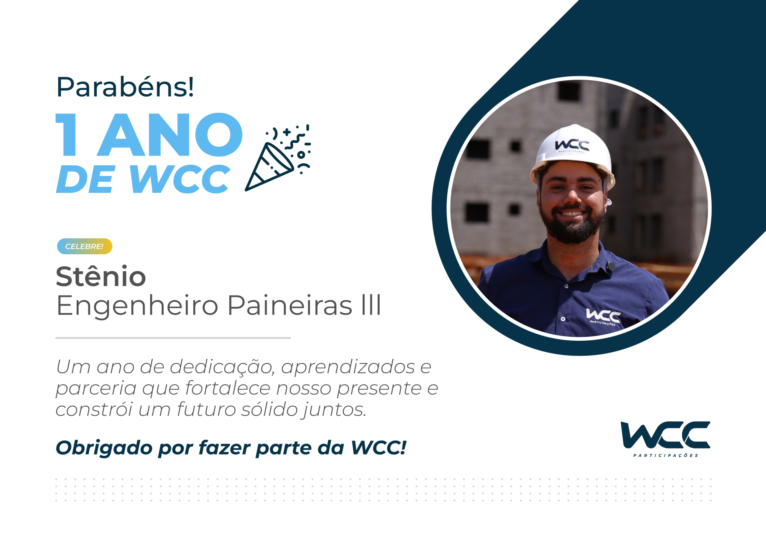 1 ANO DE EMPRESA - STÊNIO